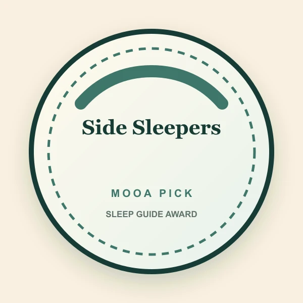 MOOA side sleeper mattress guide badge